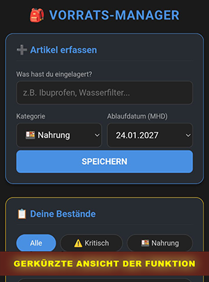 Vorrats Manager